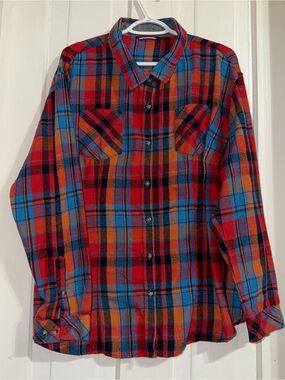 Men's size XL flannel shirt Red & Blue Plaid Flannel Shirt